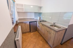 Kuchnia w apartamentach nad jeziorem Mazury