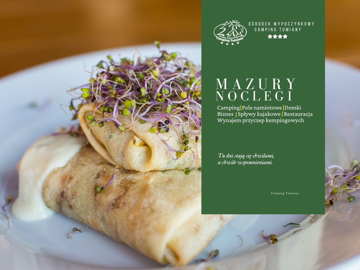 earl-nad-jeziorem-restauracja.jpg Na zdjęciu widnieje danie serwowane w restauracji nad jeziorem, udekorowane kiełkami.