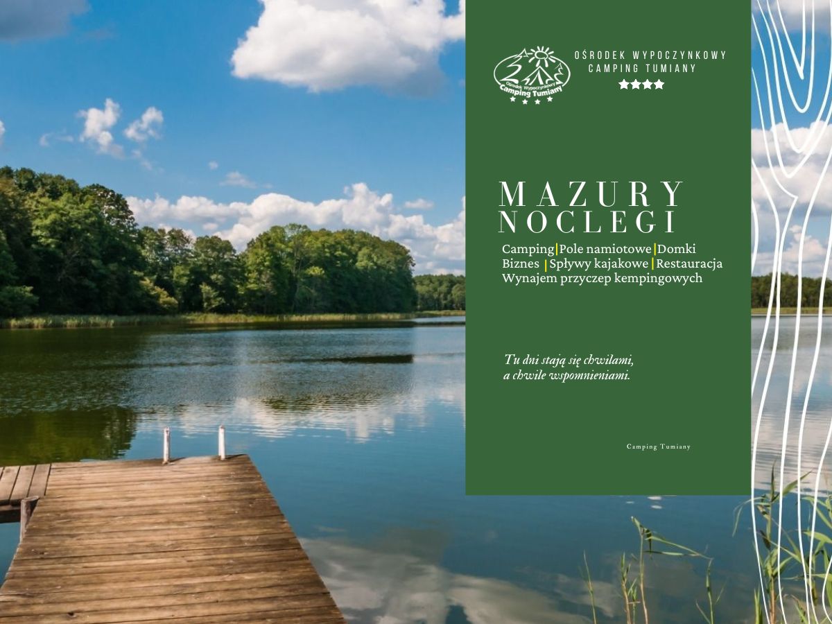 Jezioro z drewnianym pomostem wśród zieleni, idealne miejsce, by rozważyć co zabrać na zieloną szkołę.