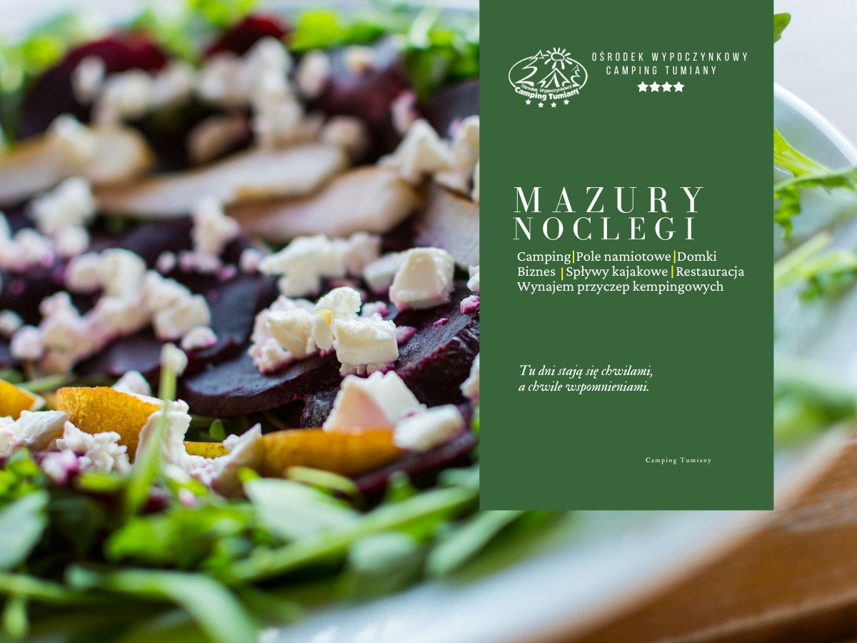 Sałatka z sera feta i buraków w restauracji Olsztyn.