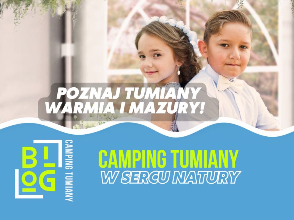 Dzieci ubrane odświętnie podczas wydarzenia komunia Olsztyn.