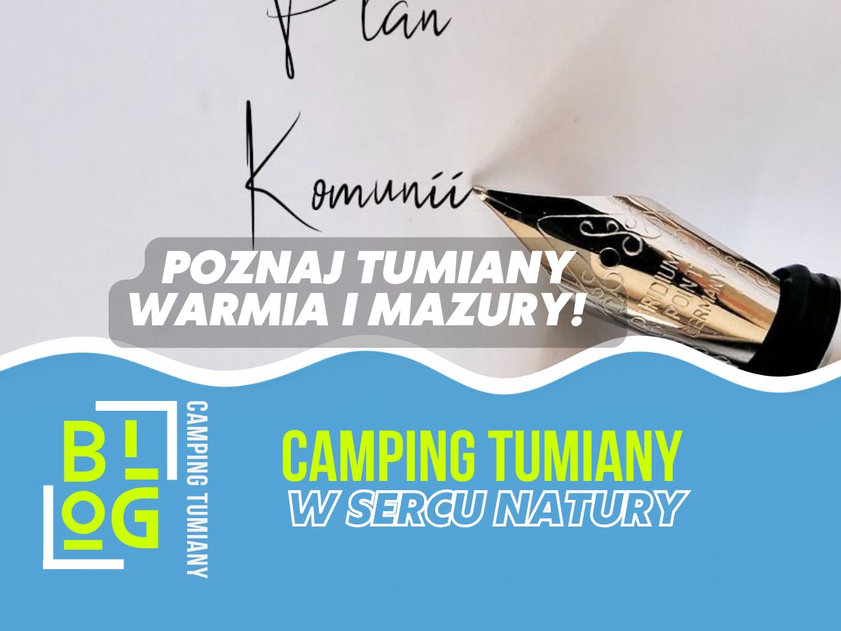 Komunia bez plastiku nad jeziorem na Warmii i Mazurach: maj–I poł. czerwca, noclegi w domkach i na campingu, plan B na deszcz, strefy i segregacja.